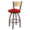 Holland Bar Stool Co 25" Swivel Counter Stool, Bronze Finish, Nat Back, Canter Red Seat 83025BZNatMplB011 - alternate 2